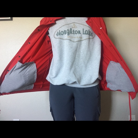 Red champion windbreaker button down - Picture 5 of 5